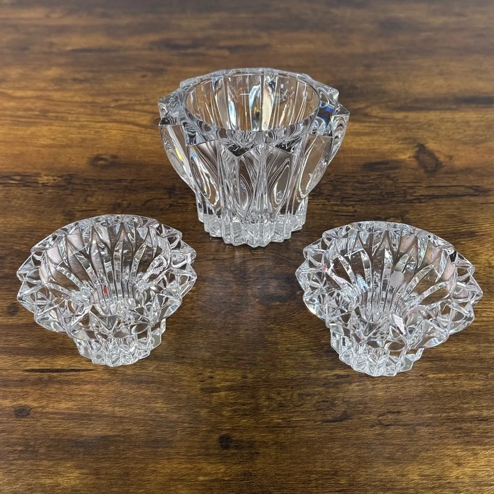 Elegant Crystal Bowl and Dish Set